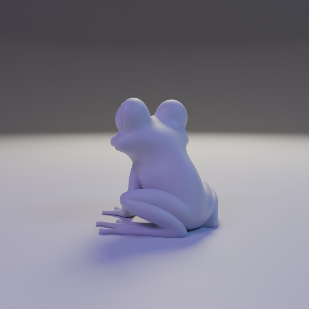 cute frog 3D print model_12