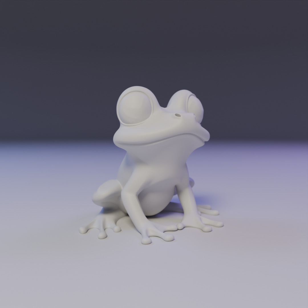 cute frog 3D print model_8