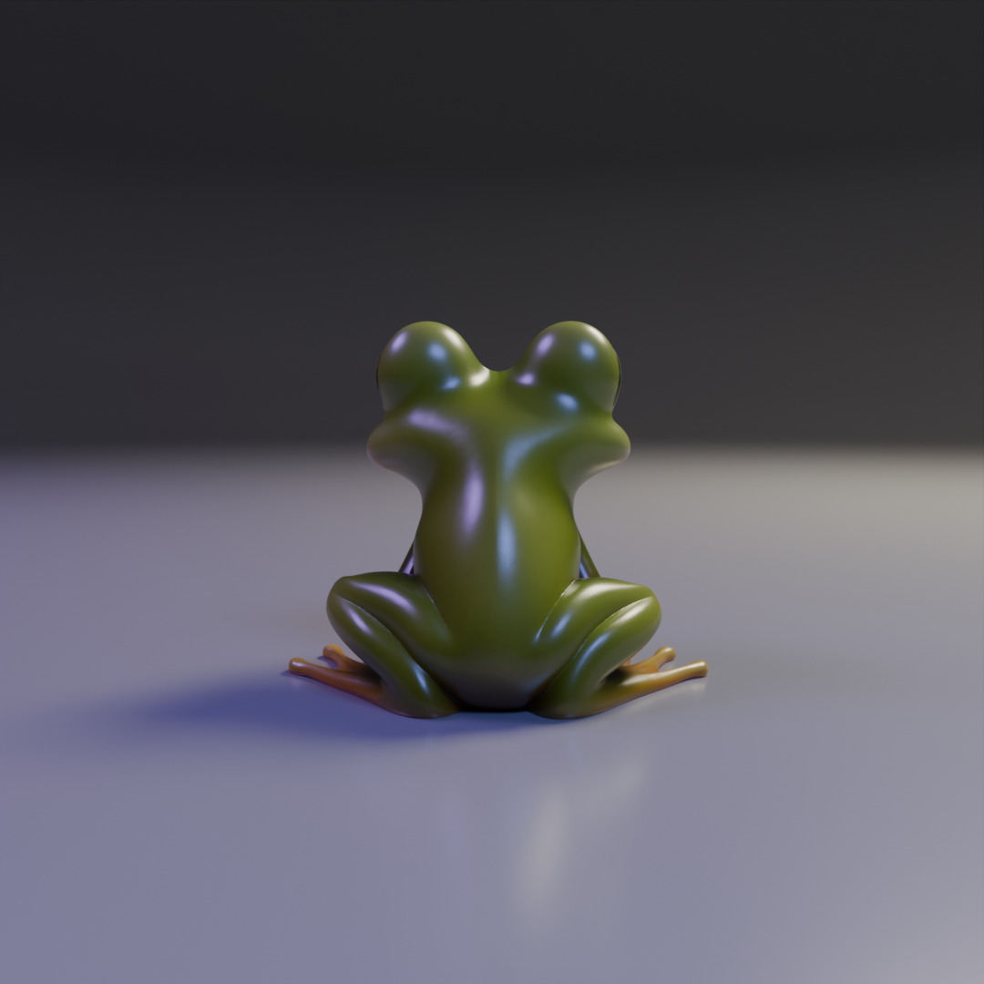 cute frog 3D print model_5