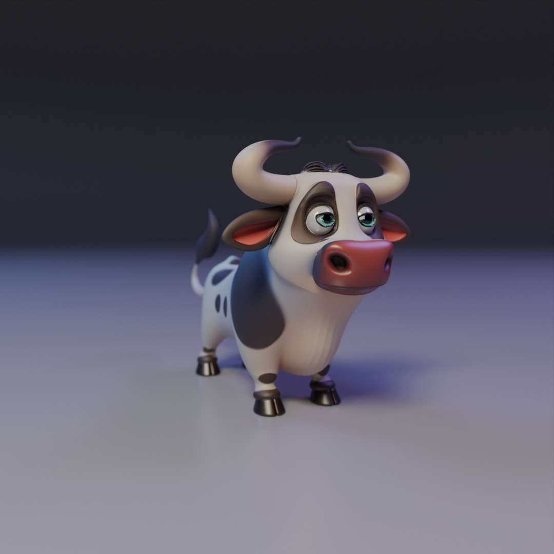 spotted cow 3D print model_8