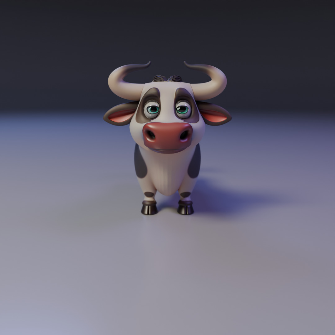 spotted cow 3D print model_16