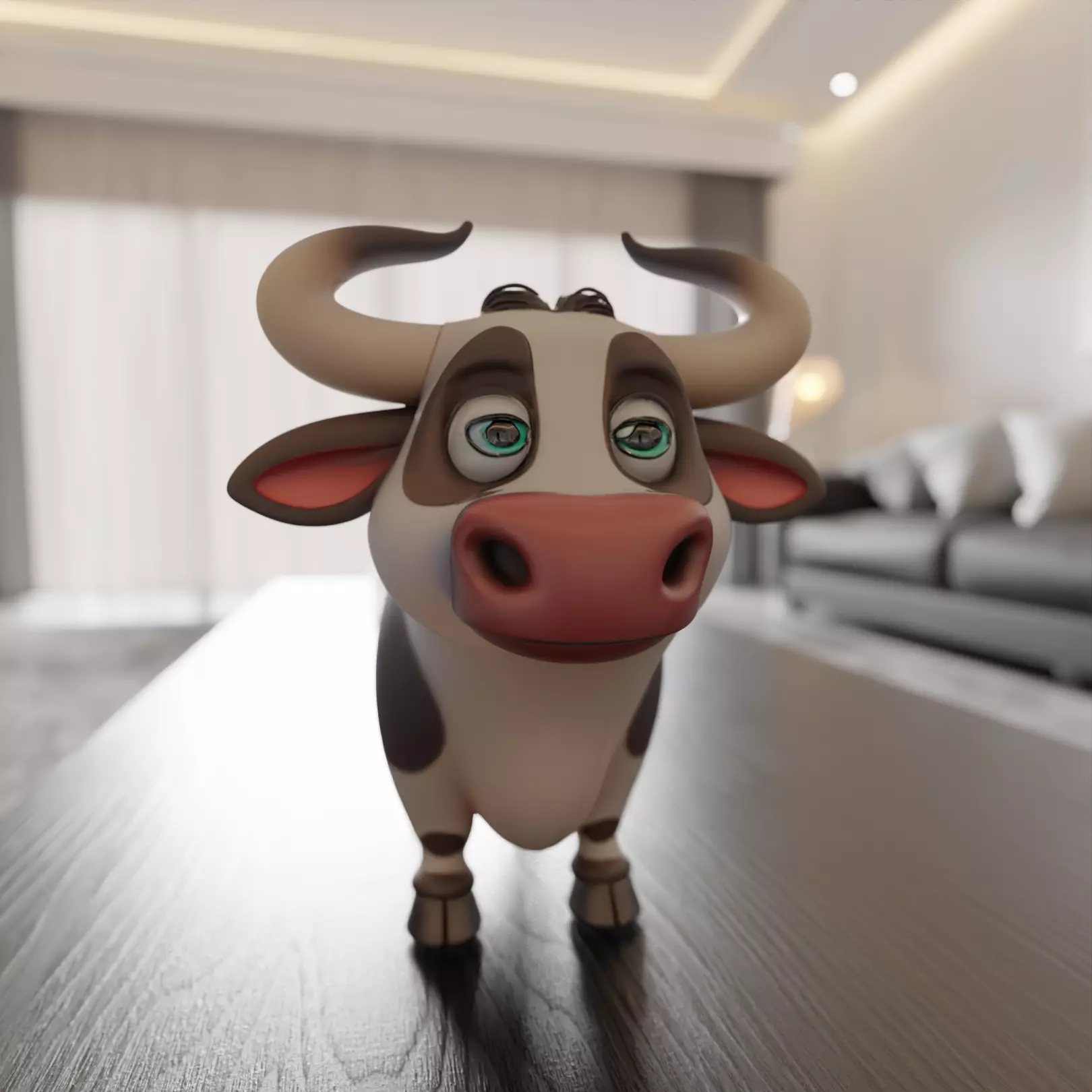 spotted cow 3D print model_0