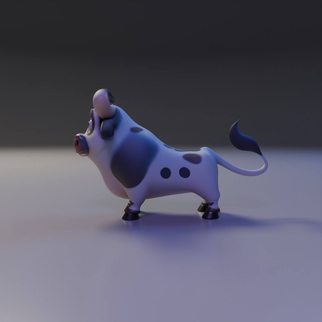 spotted cow 3D print model_4