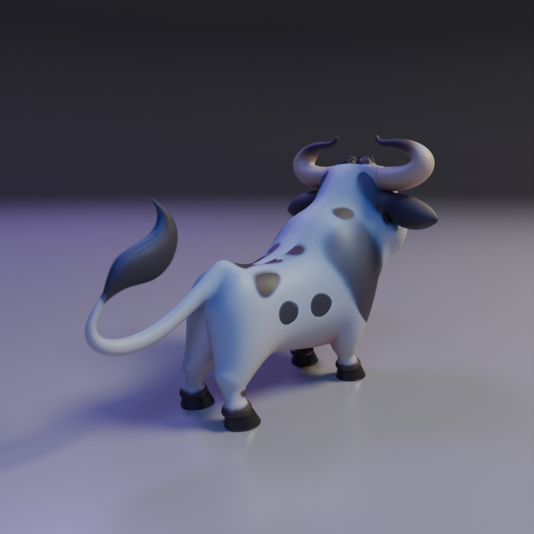 spotted cow 3D print model_14