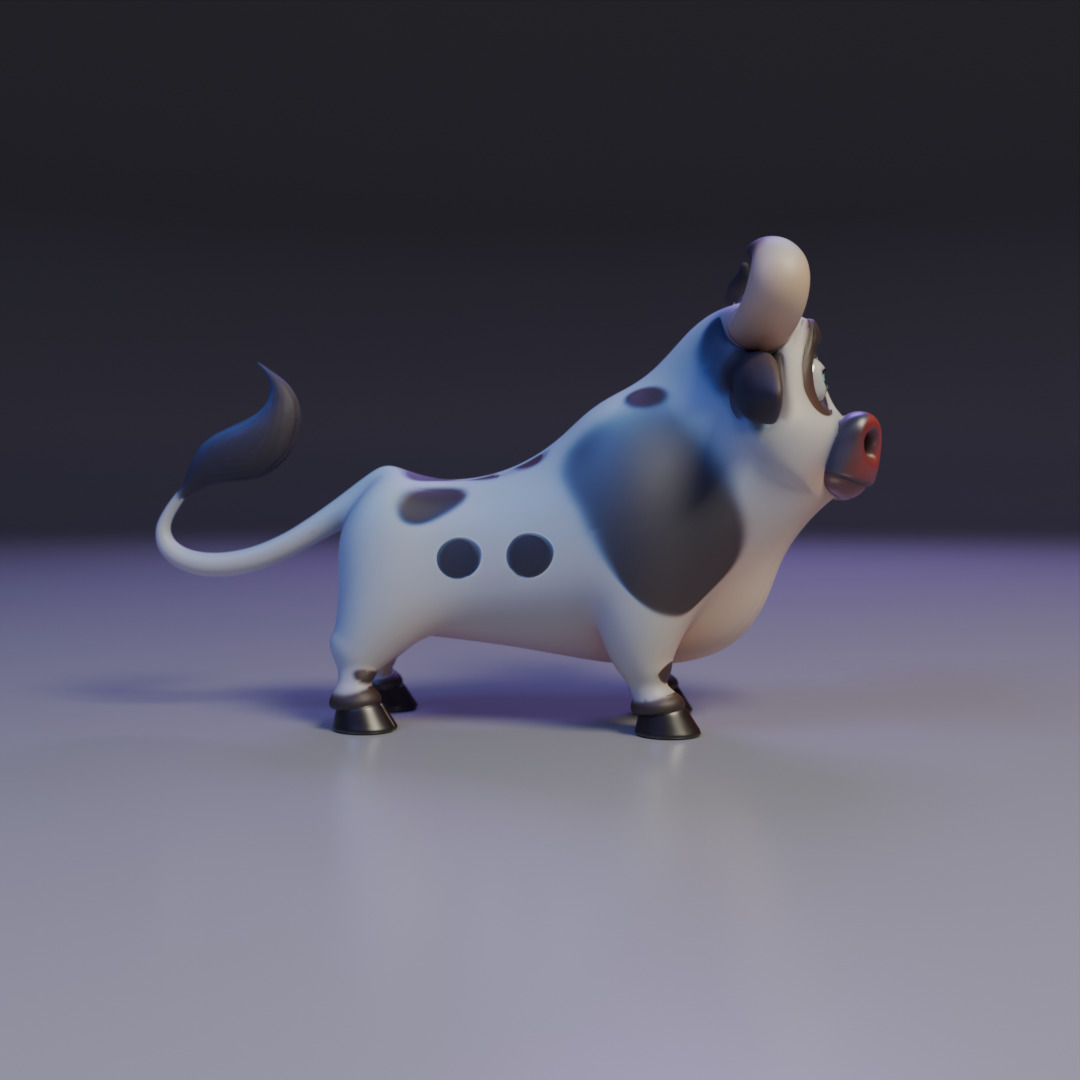 spotted cow 3D print model_2