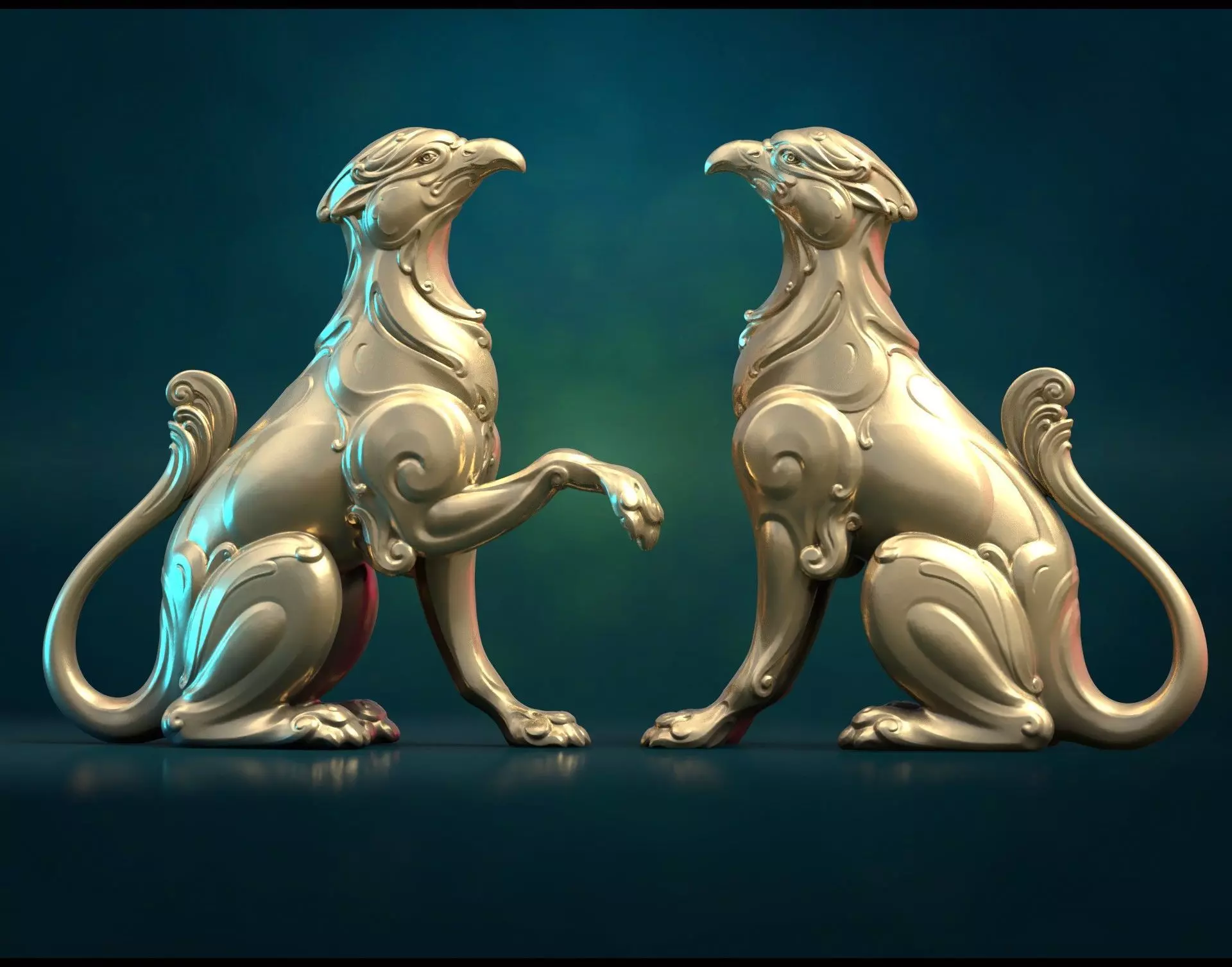 Griffin wing less 3D print model_0