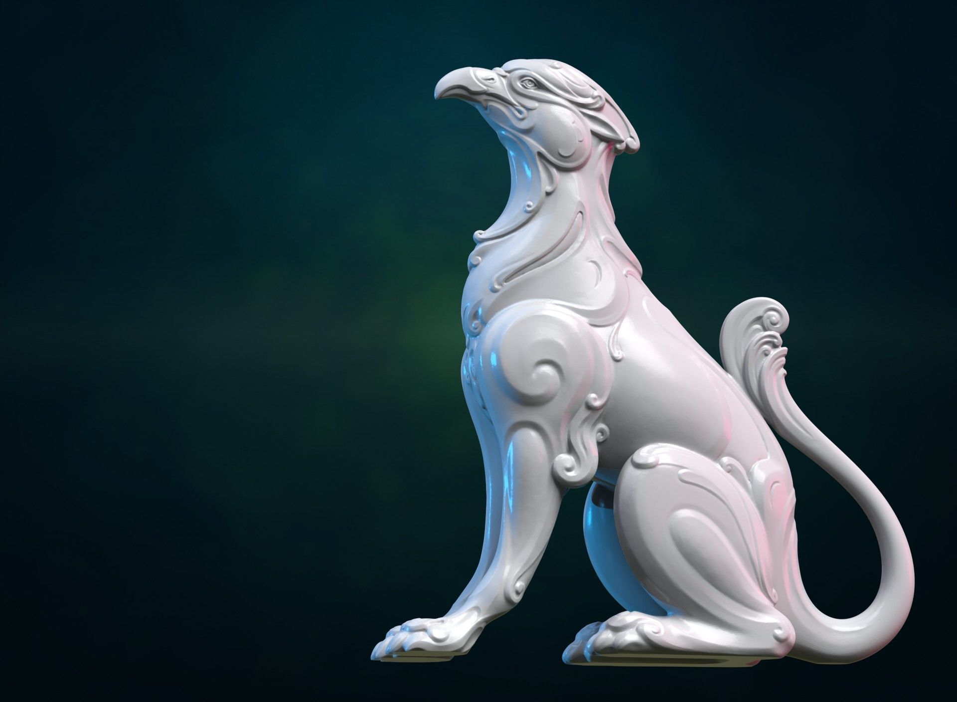 Griffin wing less 3D print model_10