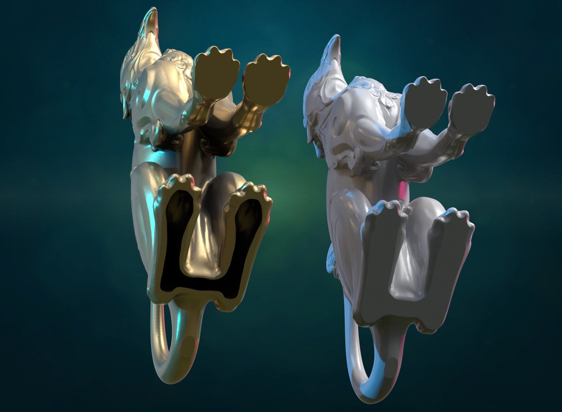 Griffin wing less 3D print model_8