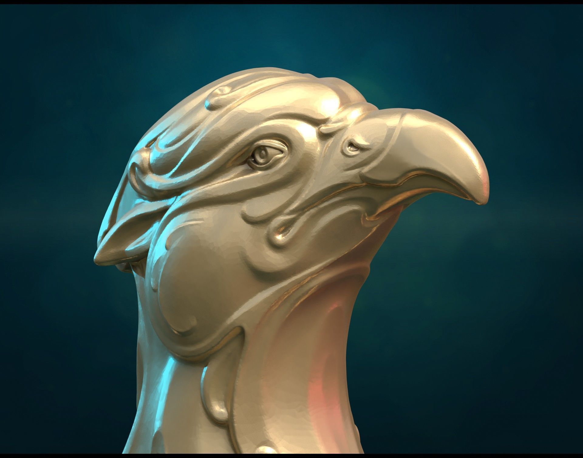 Griffin wing less 3D print model_3