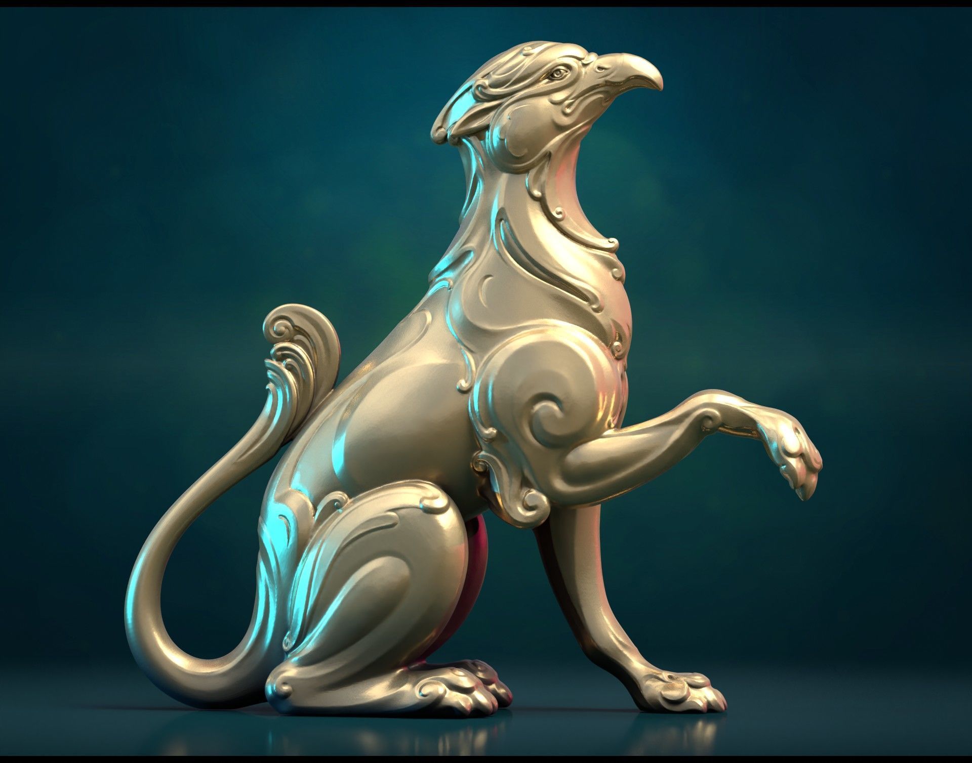 Griffin wing less 3D print model_2