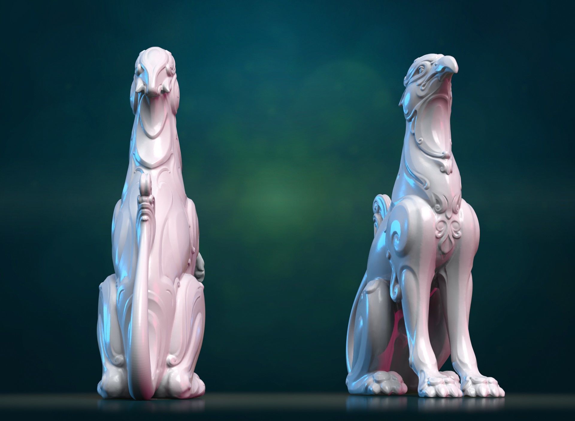 Griffin wing less 3D print model_6