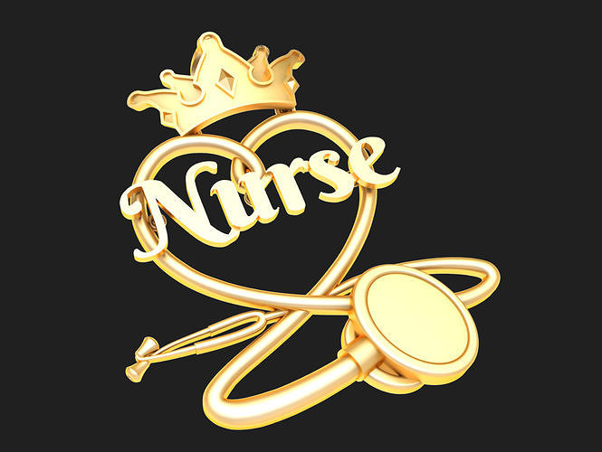 Nurse Pendant - Stethoscope Pendant - N716512A 3D print model