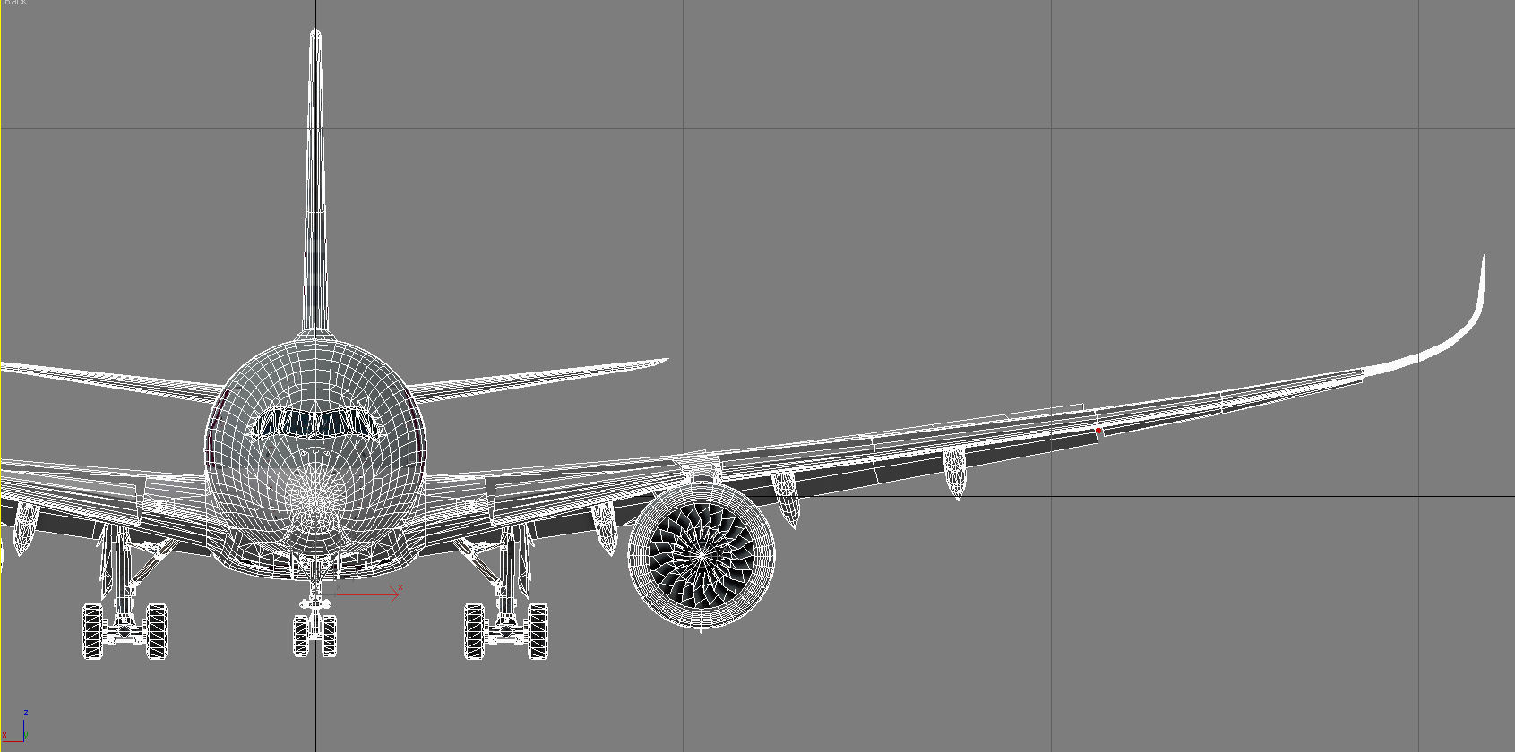 Airbus A350-900 XWB Qatar airways Low-poly 3D model_12