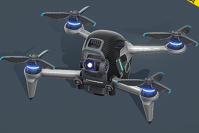 Sci-fi high-performance unmanned aerial vehicle 3D model