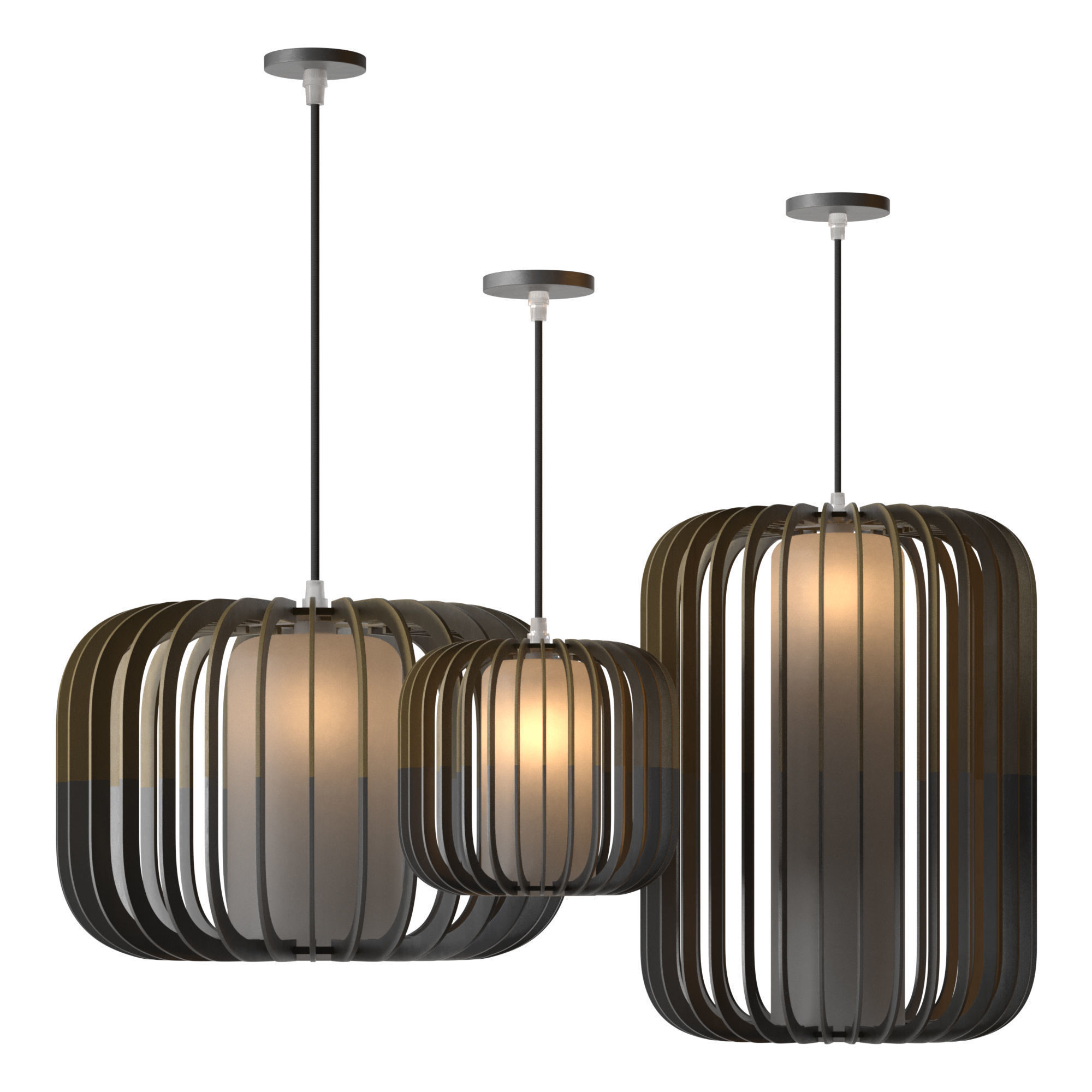 Nordic Wooden Pendant Lamp 3D model_6