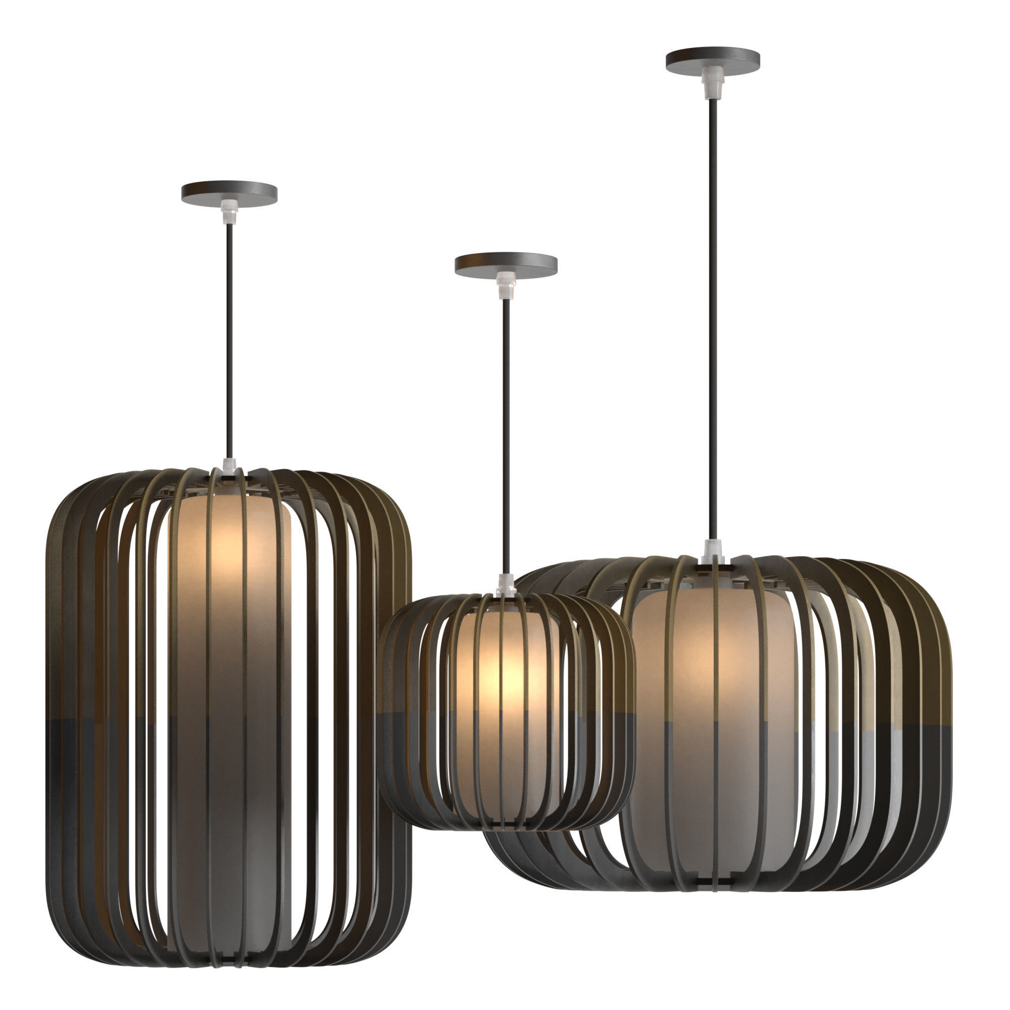 Nordic Wooden Pendant Lamp 3D model_11