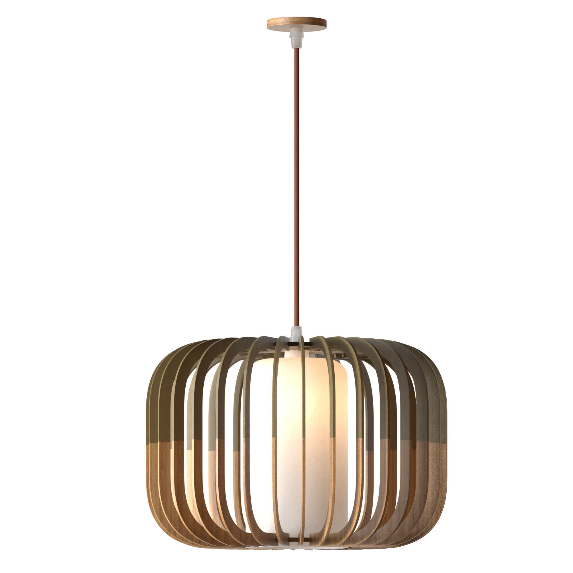 Nordic Wooden Pendant Lamp 3D model_12