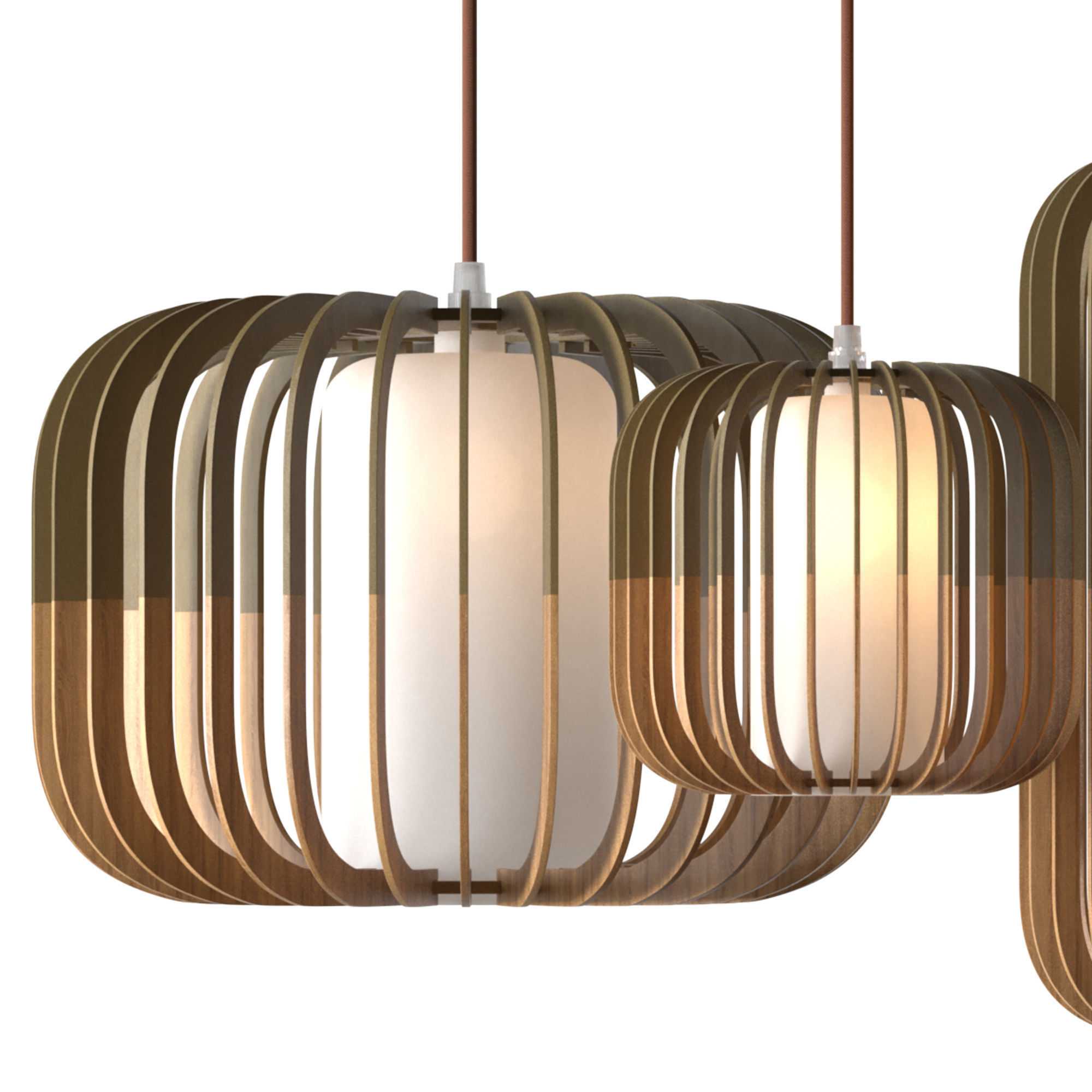 Nordic Wooden Pendant Lamp 3D model_10