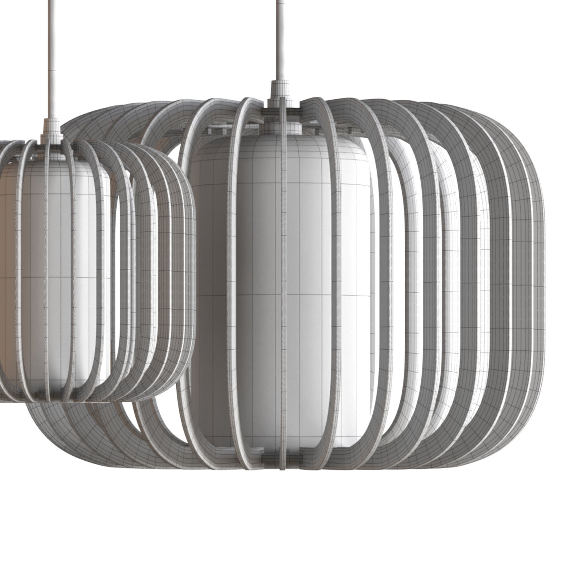 Nordic Wooden Pendant Lamp 3D model_14