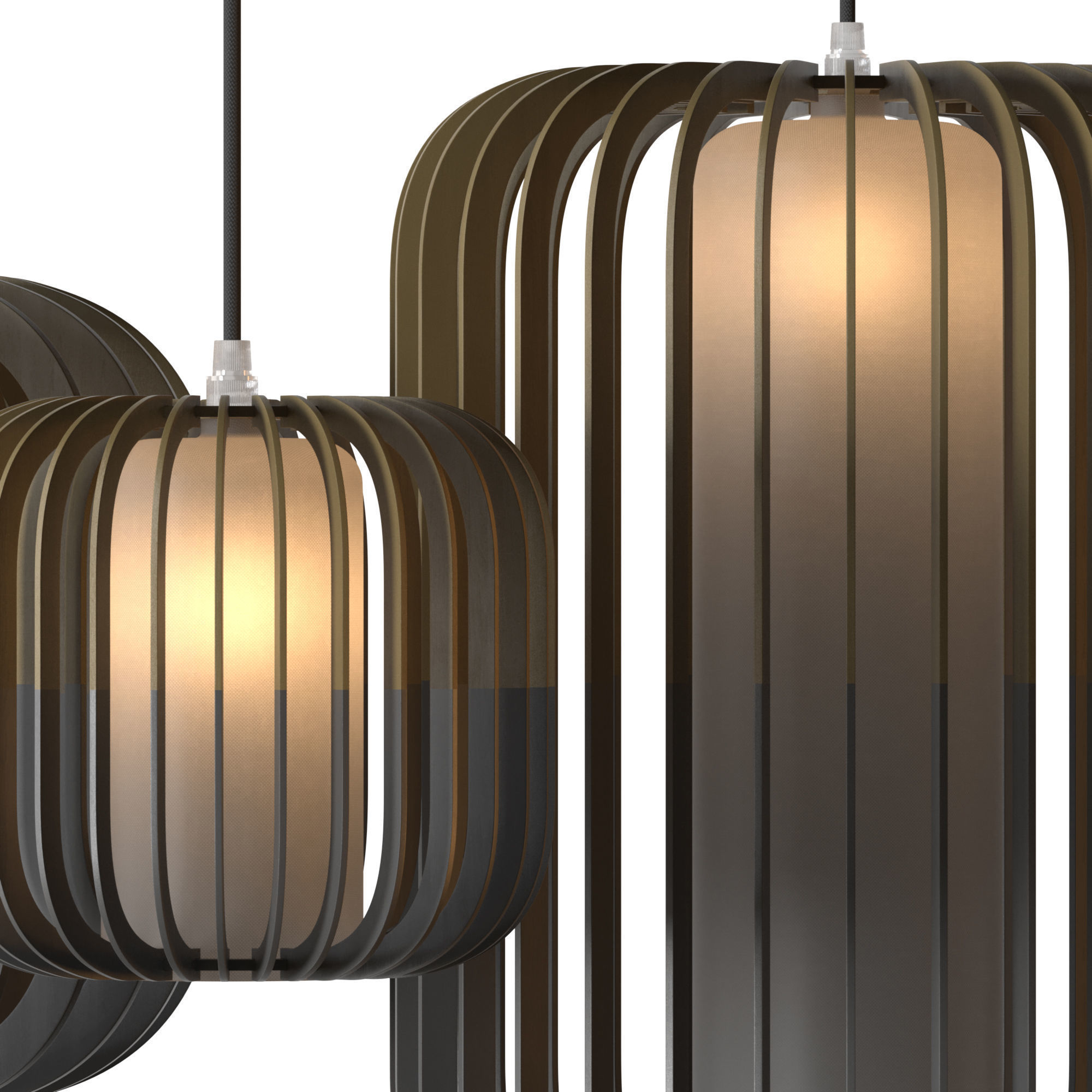 Nordic Wooden Pendant Lamp 3D model_7