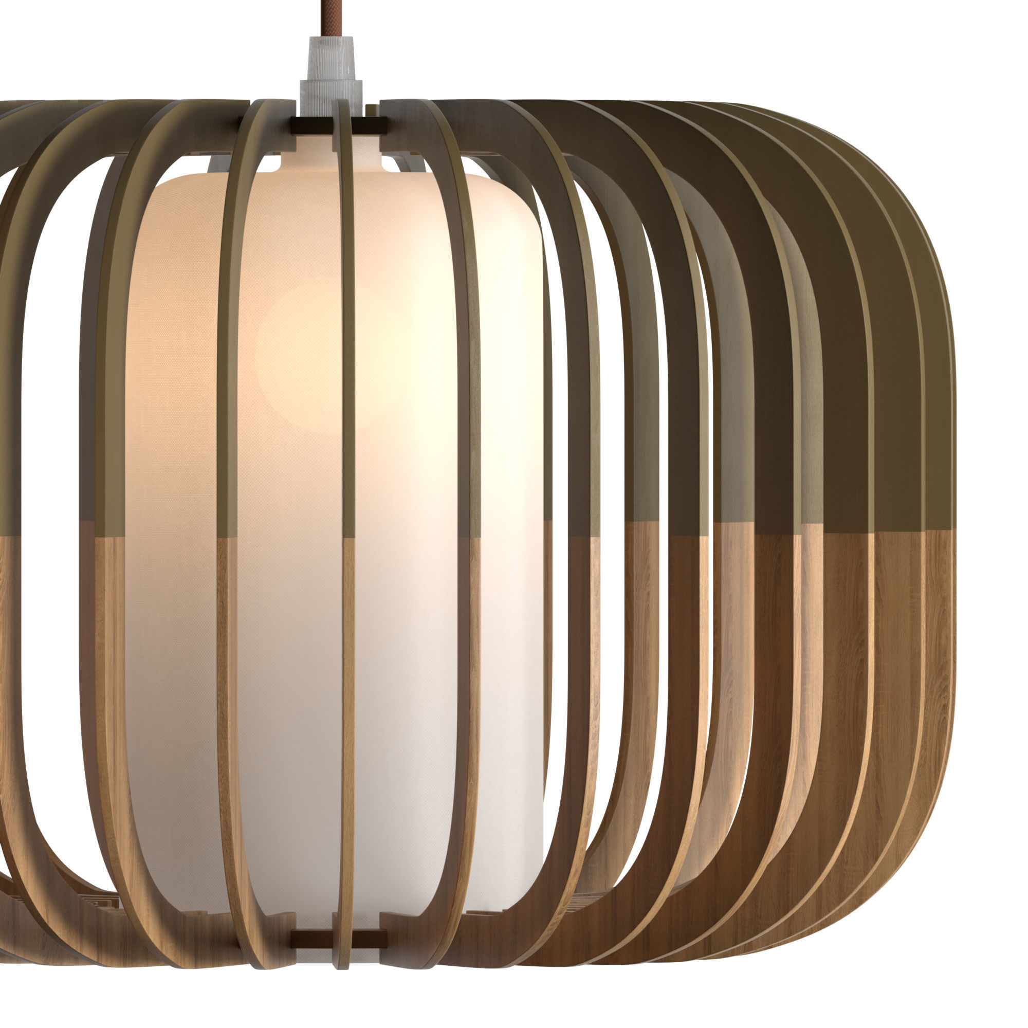 Nordic Wooden Pendant Lamp 3D model_9