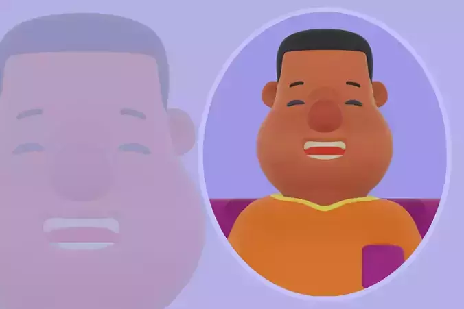 Stylized 3D Male Big Boy Character Model