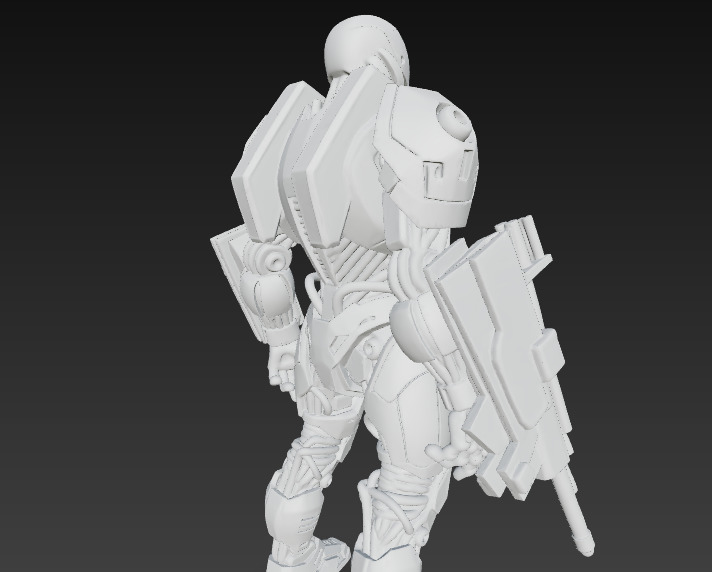 Elite Vanguard Unit Next Gen Combat Android 3D print model_15