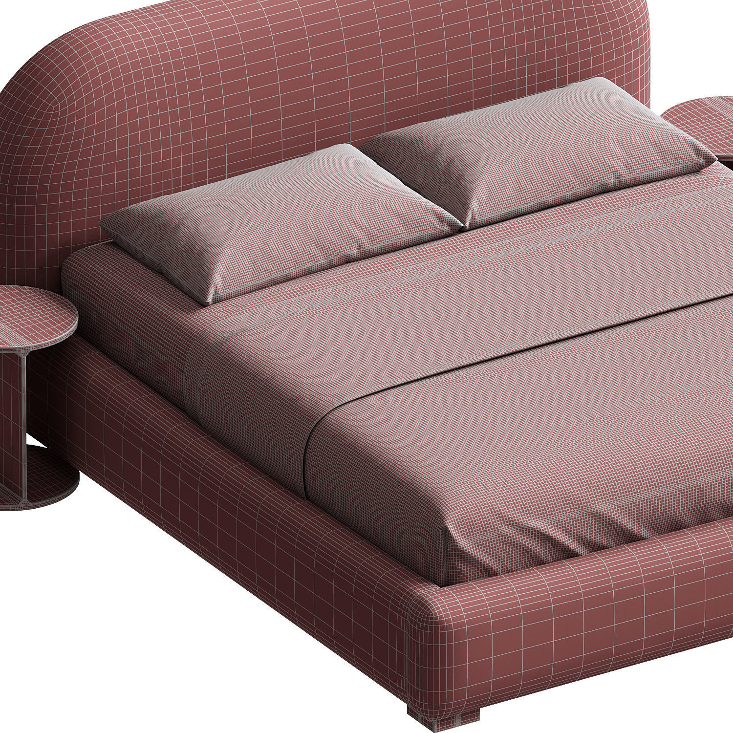 Neve Platform Bed 3D model_5