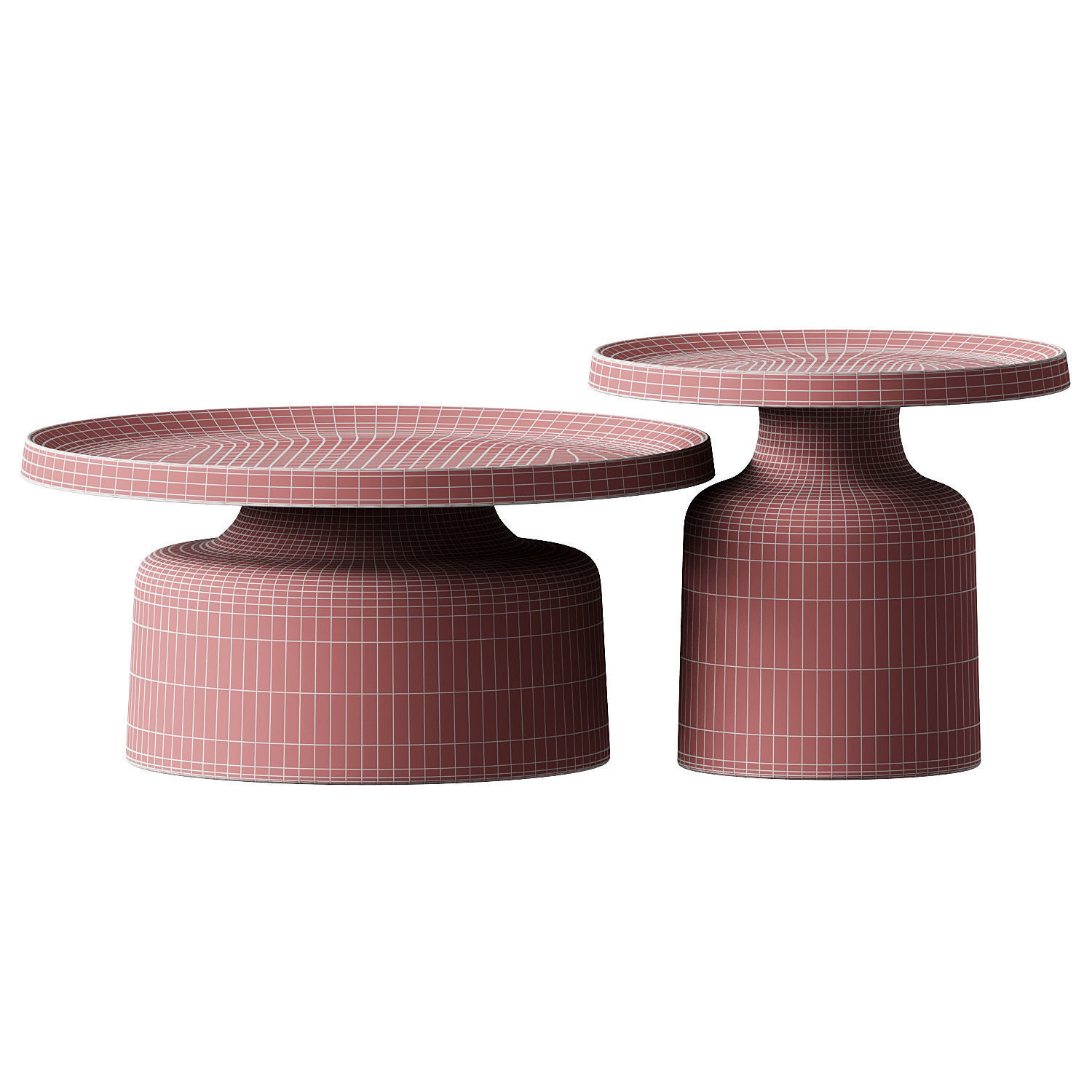 Palatine Steel Coffee and Side table 3D model_4