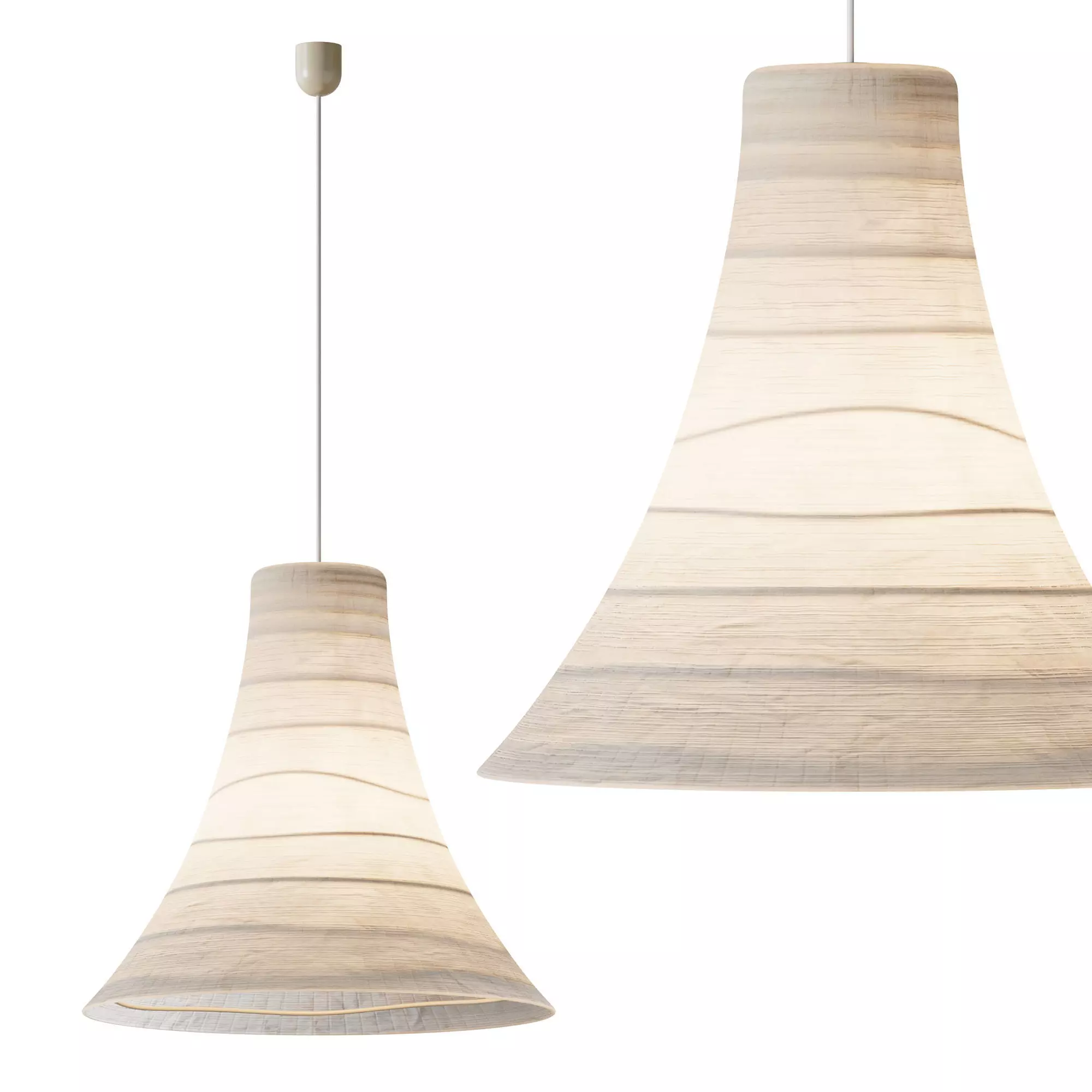 Pendant Light Japanese Style Lighting 3D model_0