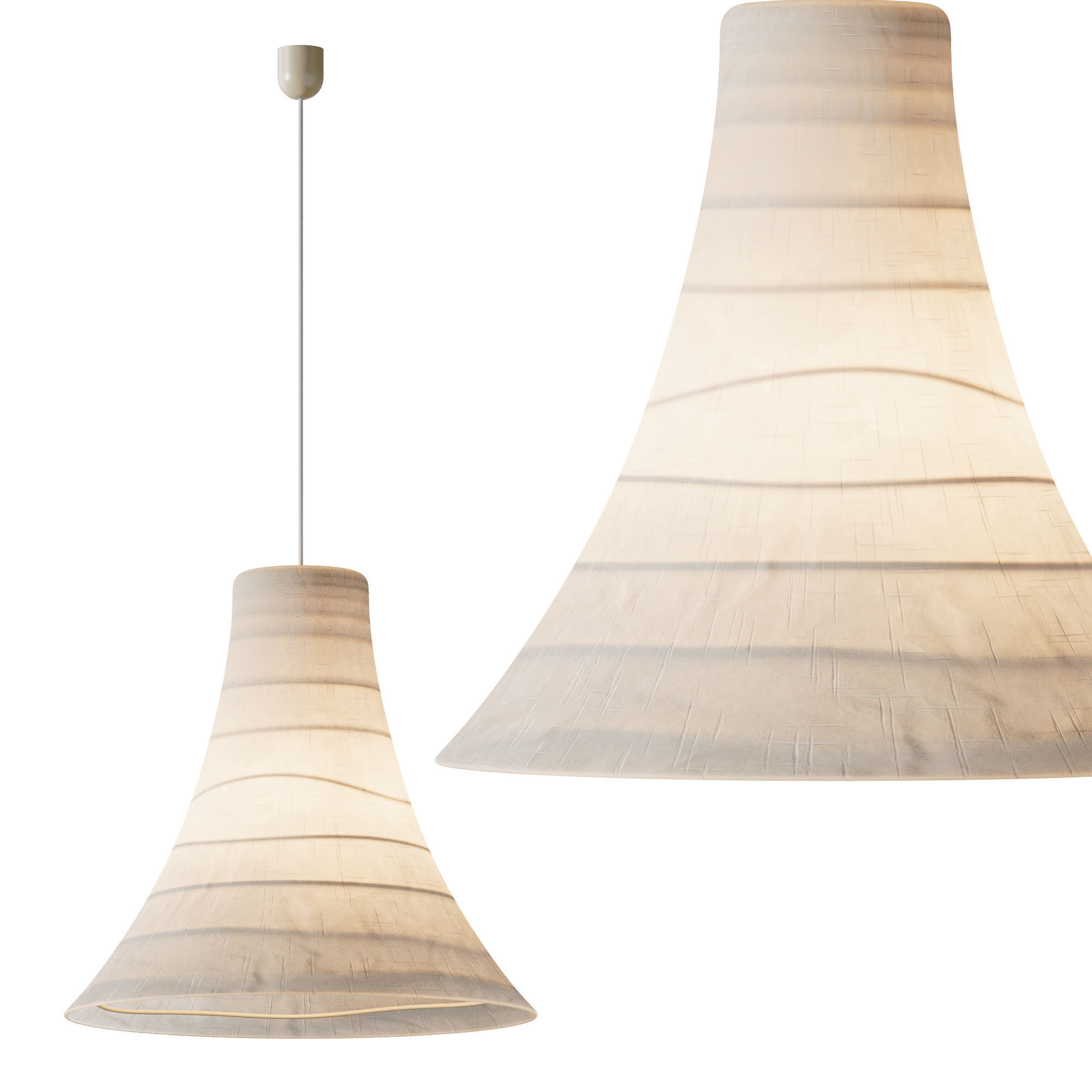 Pendant Light Japanese Style Lighting 3D model_3