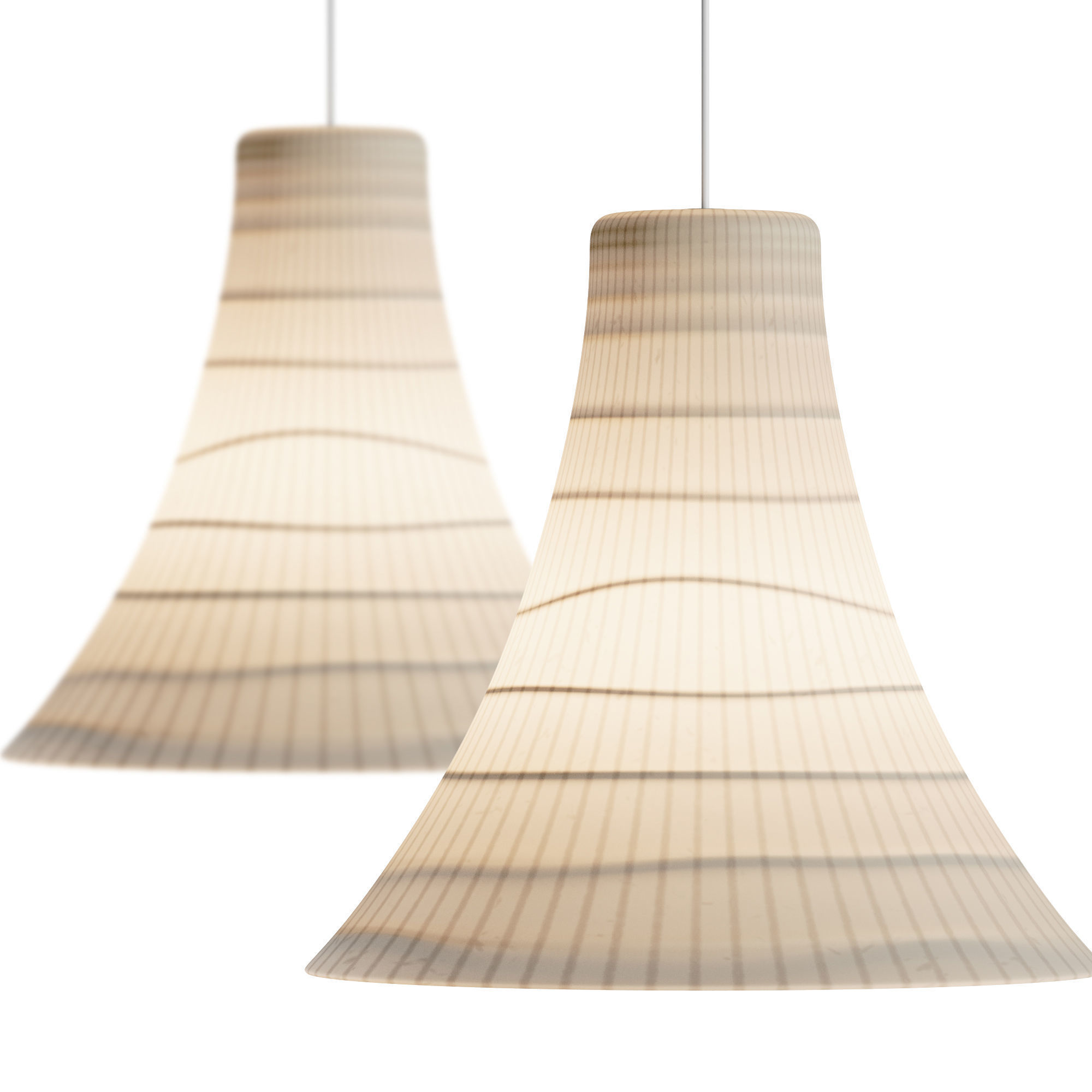 Pendant Light Japanese Style Lighting 3D model_9