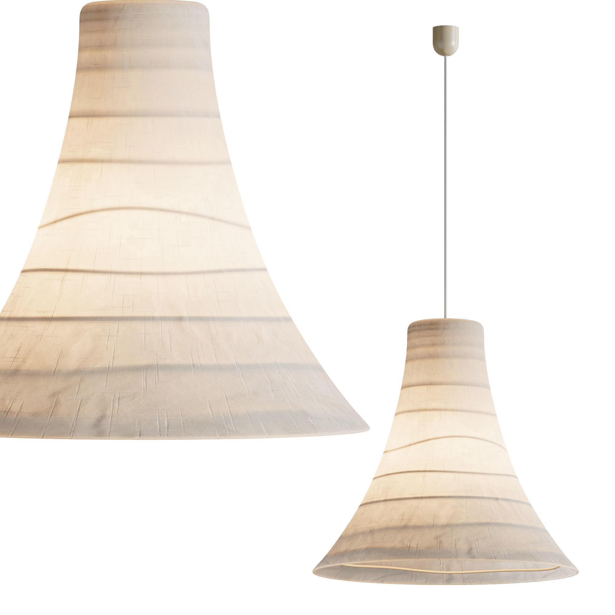 Pendant Light Japanese Style Lighting 3D model_11