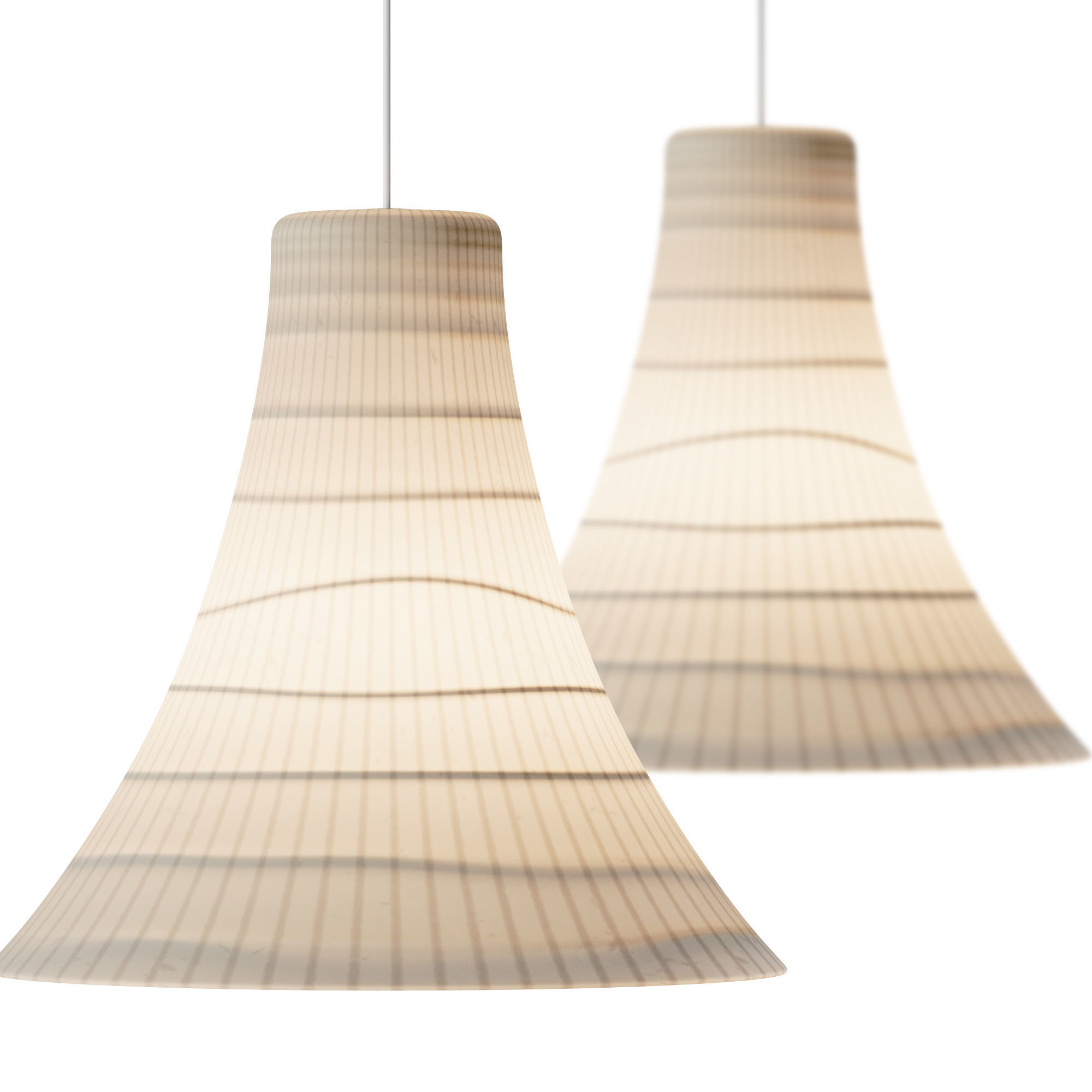 Pendant Light Japanese Style Lighting 3D model_6