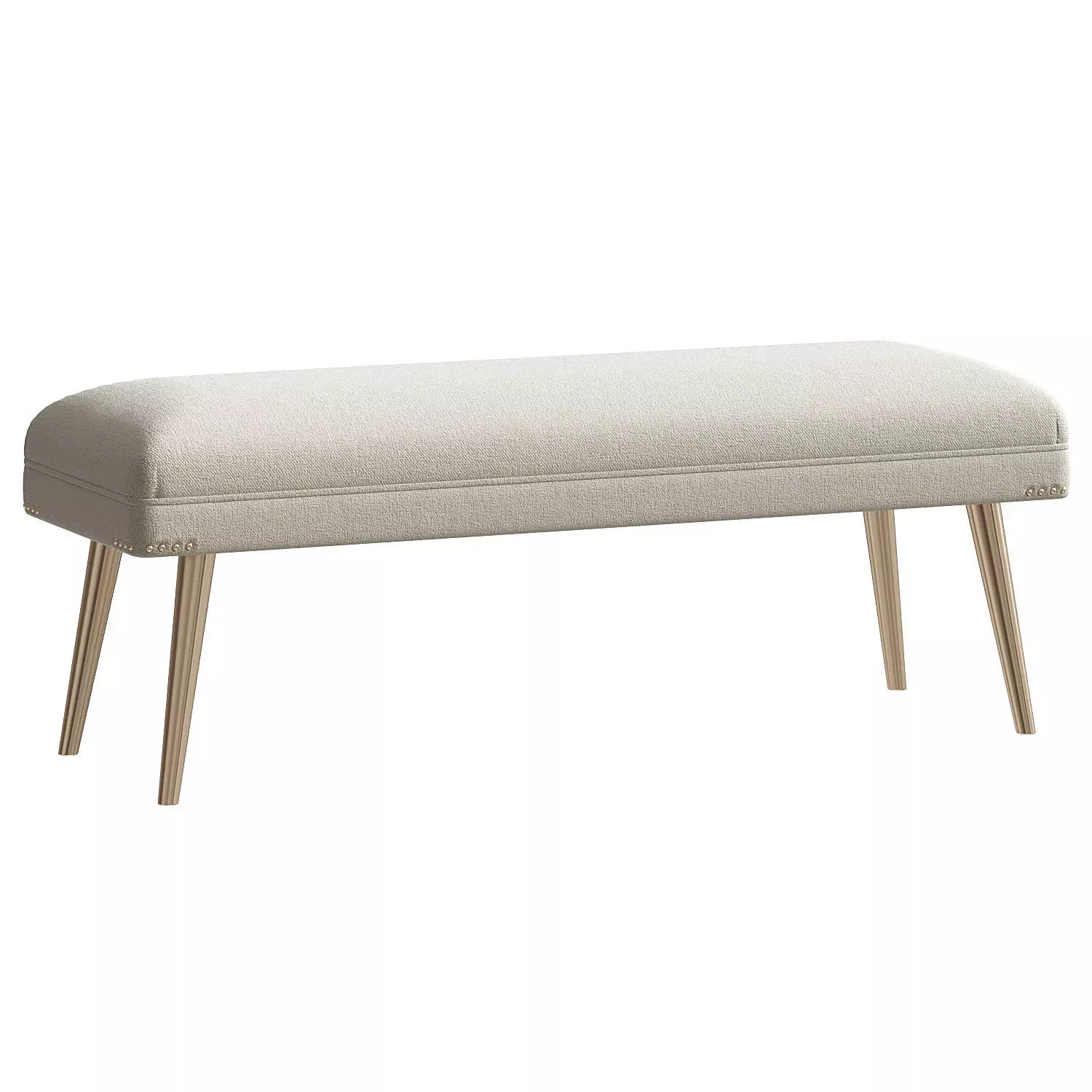 Ivory Glamorous Bench 3D model_0