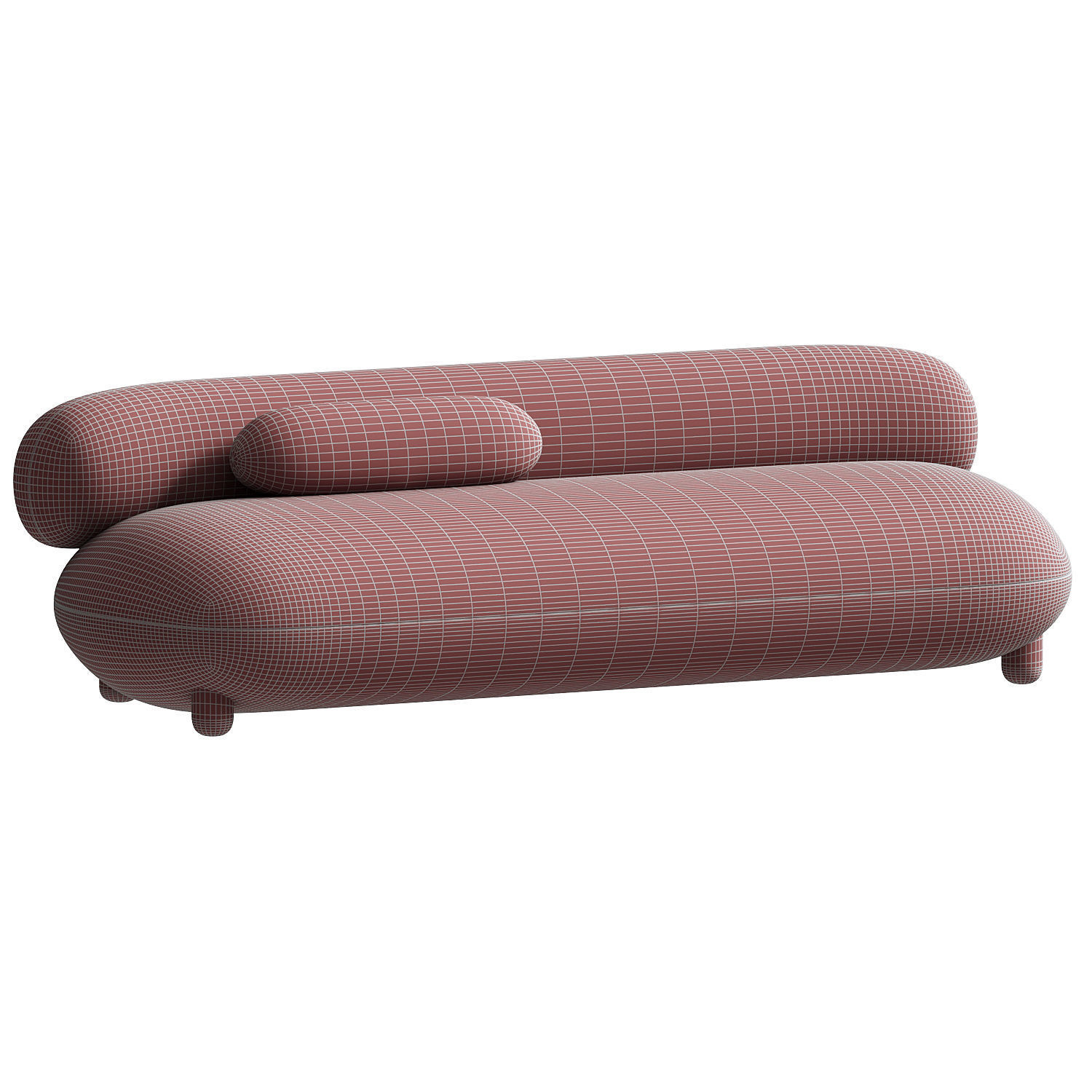 Modern Lounge Flock Sofa by NOOM 3D model_3
