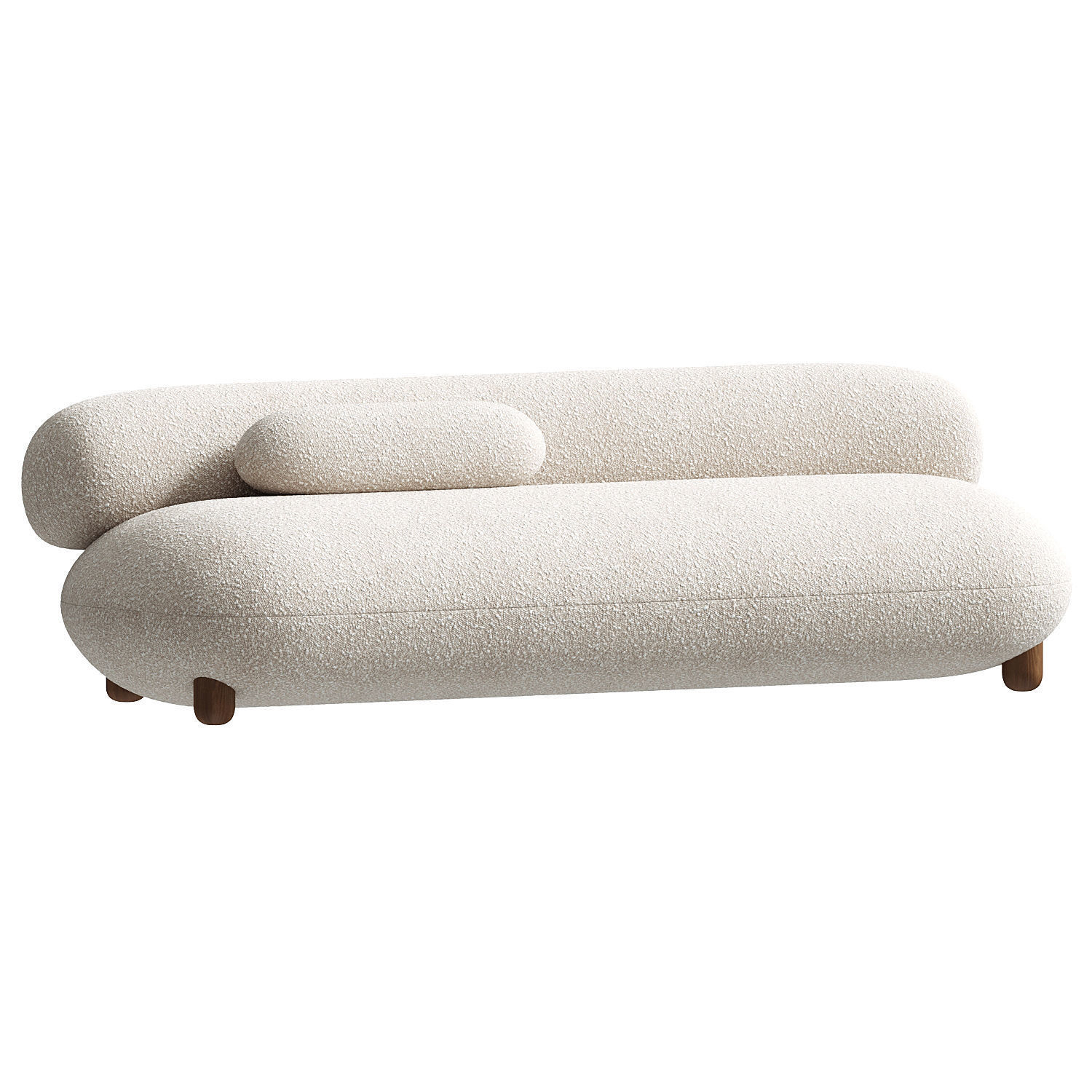 Modern Lounge Flock Sofa by NOOM 3D model_1