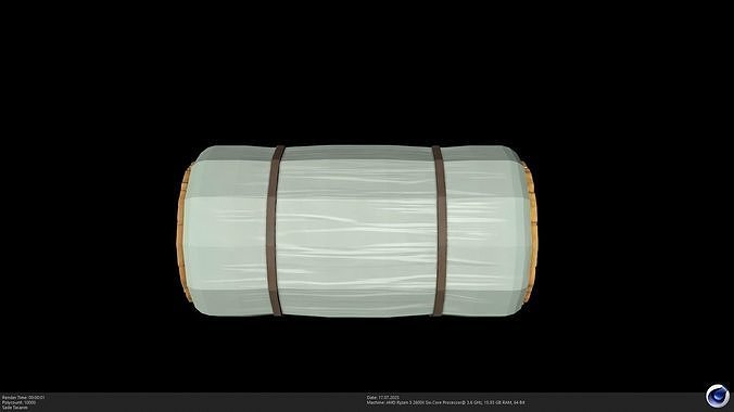 Stylized Stylized Baled Straw Roll 3D Model - AI Low-poly 3D model