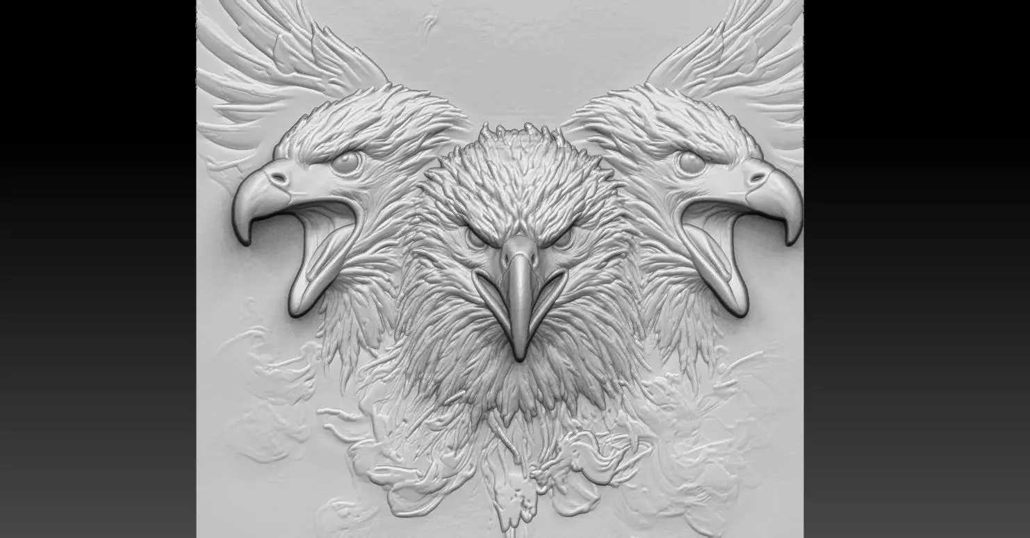 10 Eagle CNC Relief Model 3D print model