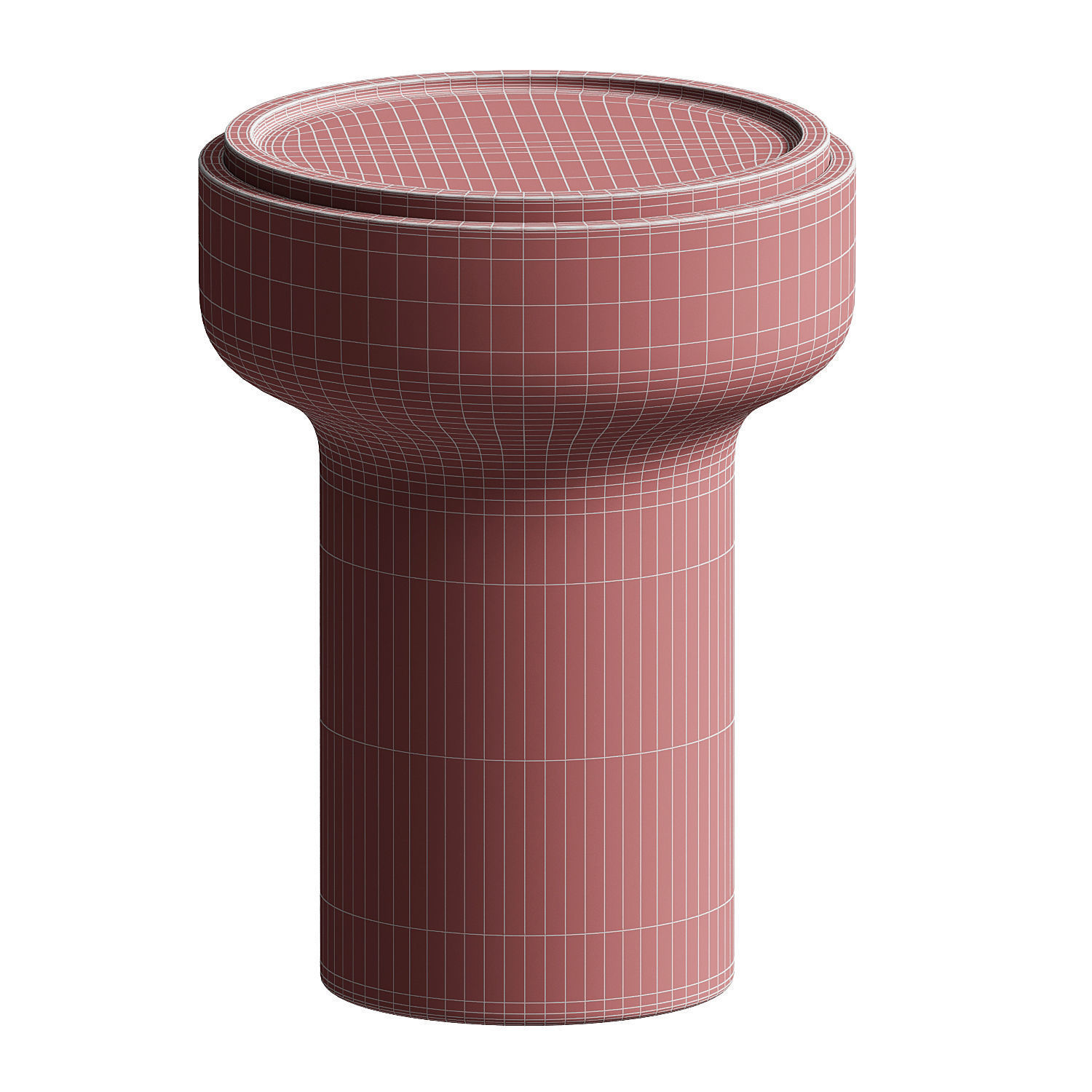 Tivoli Side Table in travertine and walnut by Ivan Colominas 3D model_4