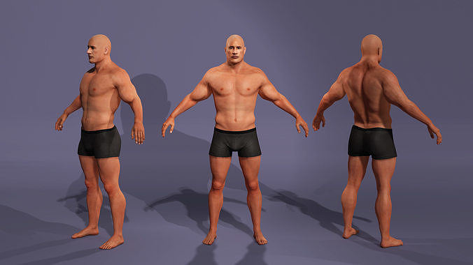 The Rock Johnson The Scorpion King Tooth Fairy Black Adam Low-poly 3D model