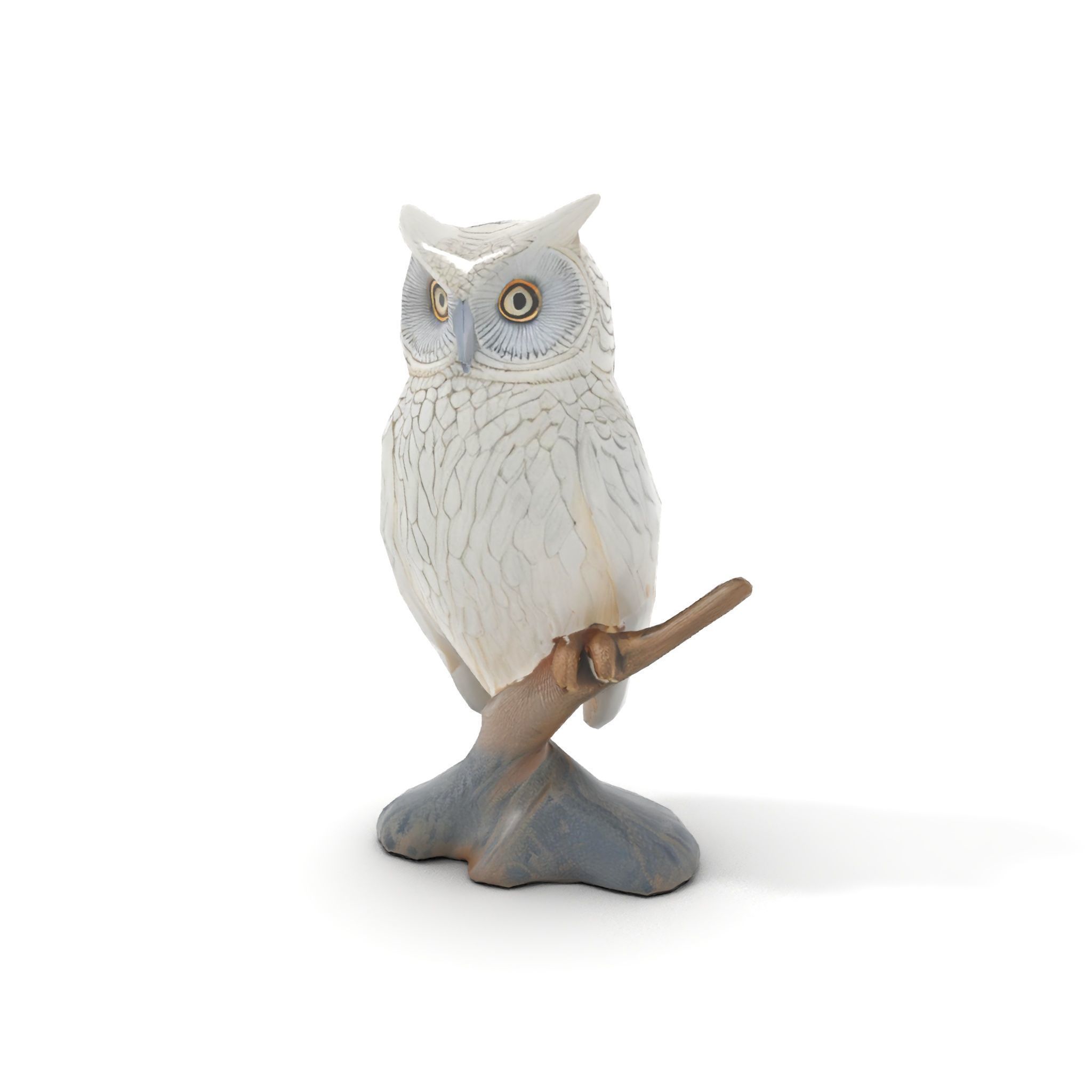Snowy Owl Sculpture Model Pack Low-poly 3D model_14