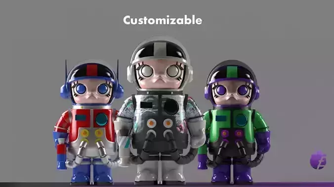 Space Molly Realistic Model 3D model