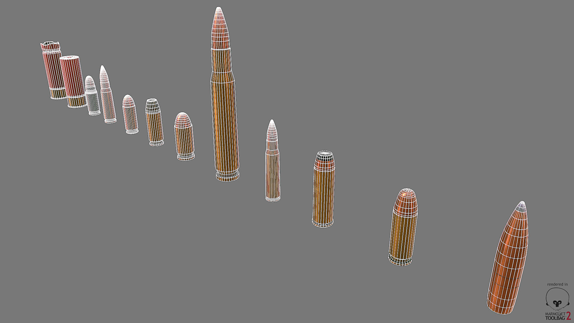 Munition Shell PBR Low-poly 3D model_6