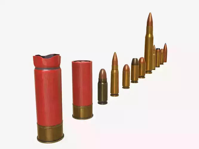 Munition Shell PBR Low-poly 3D model