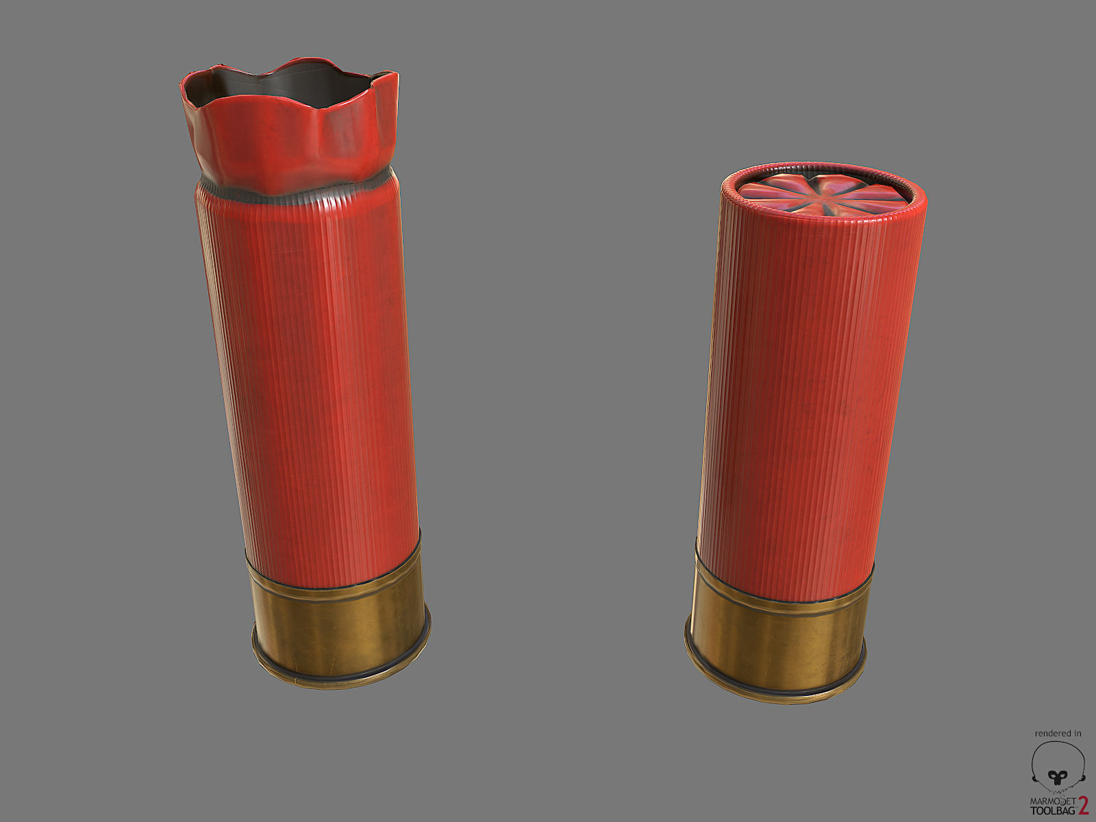 Munition Shell PBR Low-poly 3D model_9