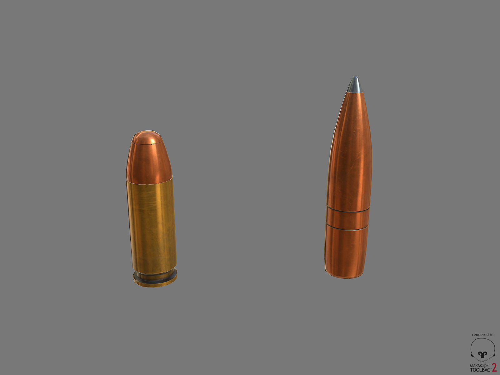 Munition Shell PBR Low-poly 3D model_13