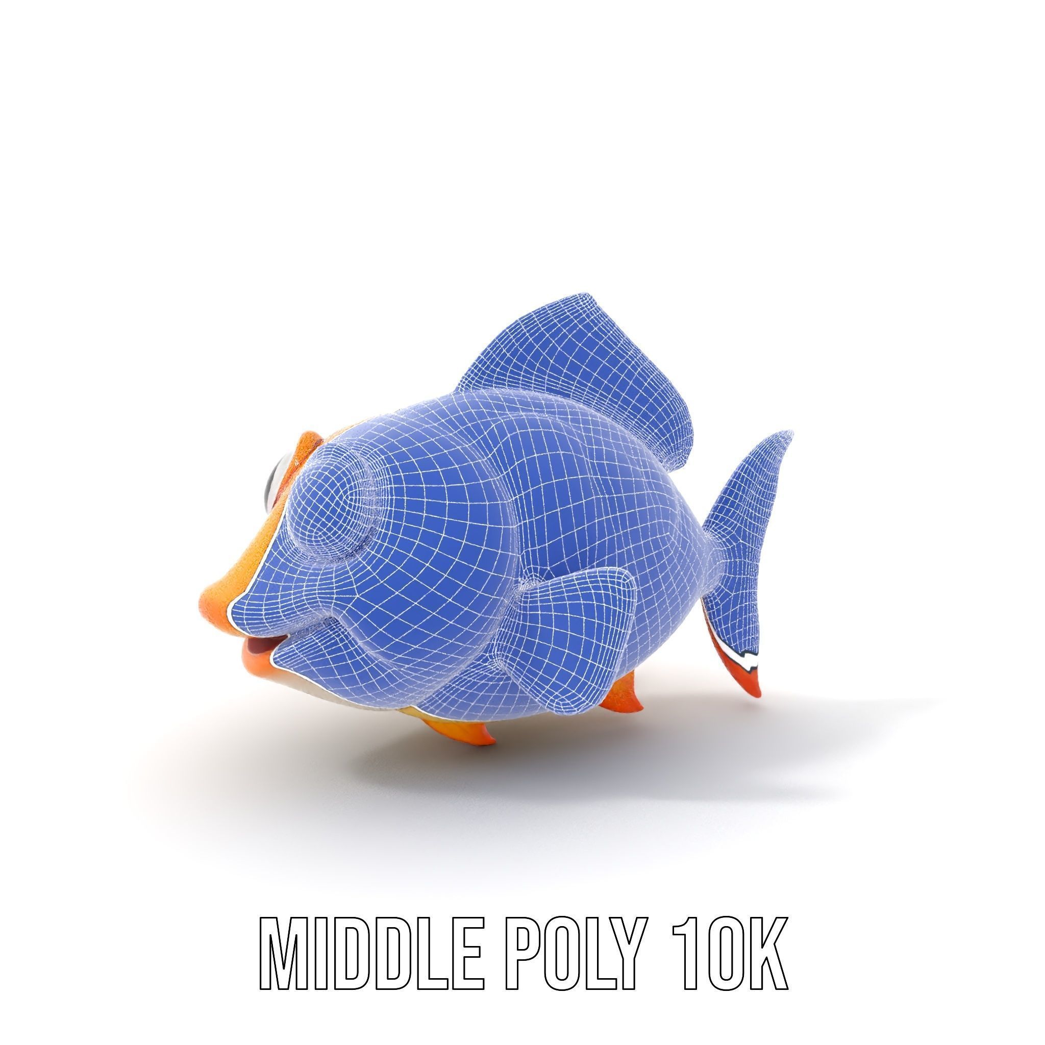 Cartoon Goldfish Model Pack with Vibrant Colors Low-poly 3D model_21