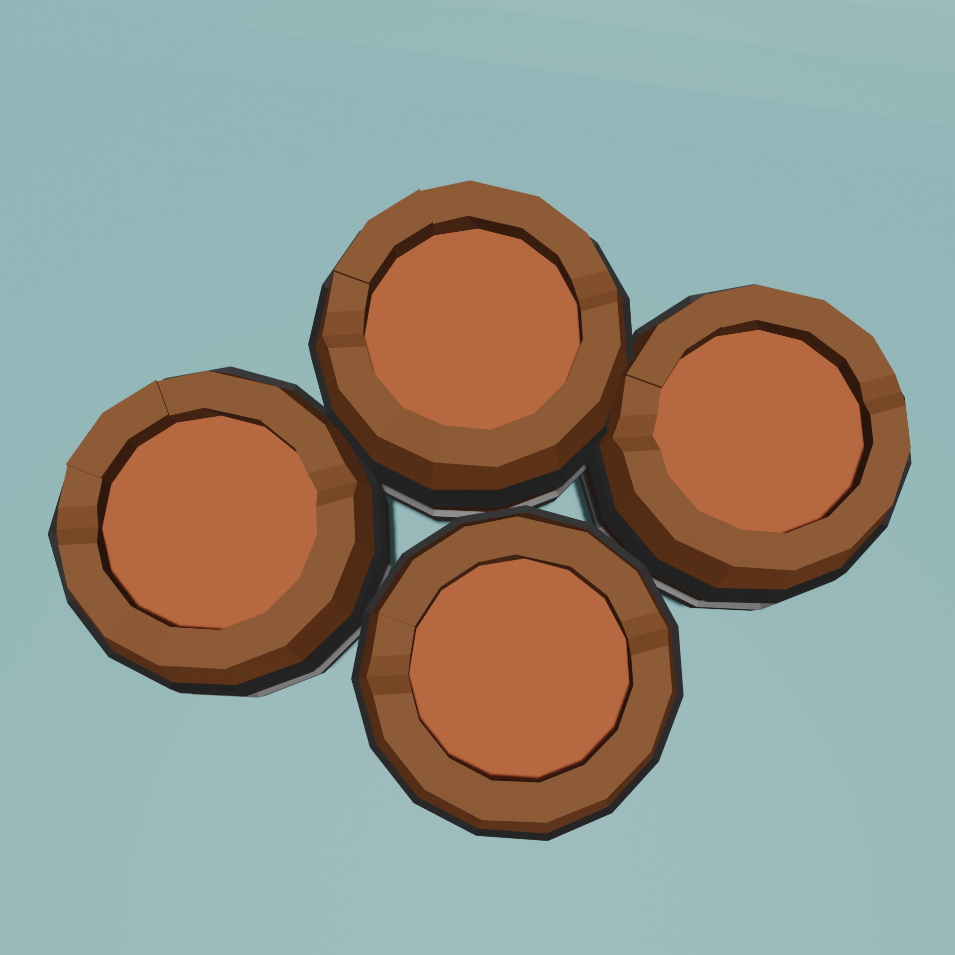 Low Poly Barrel 3D Model Low-poly 3D model_4