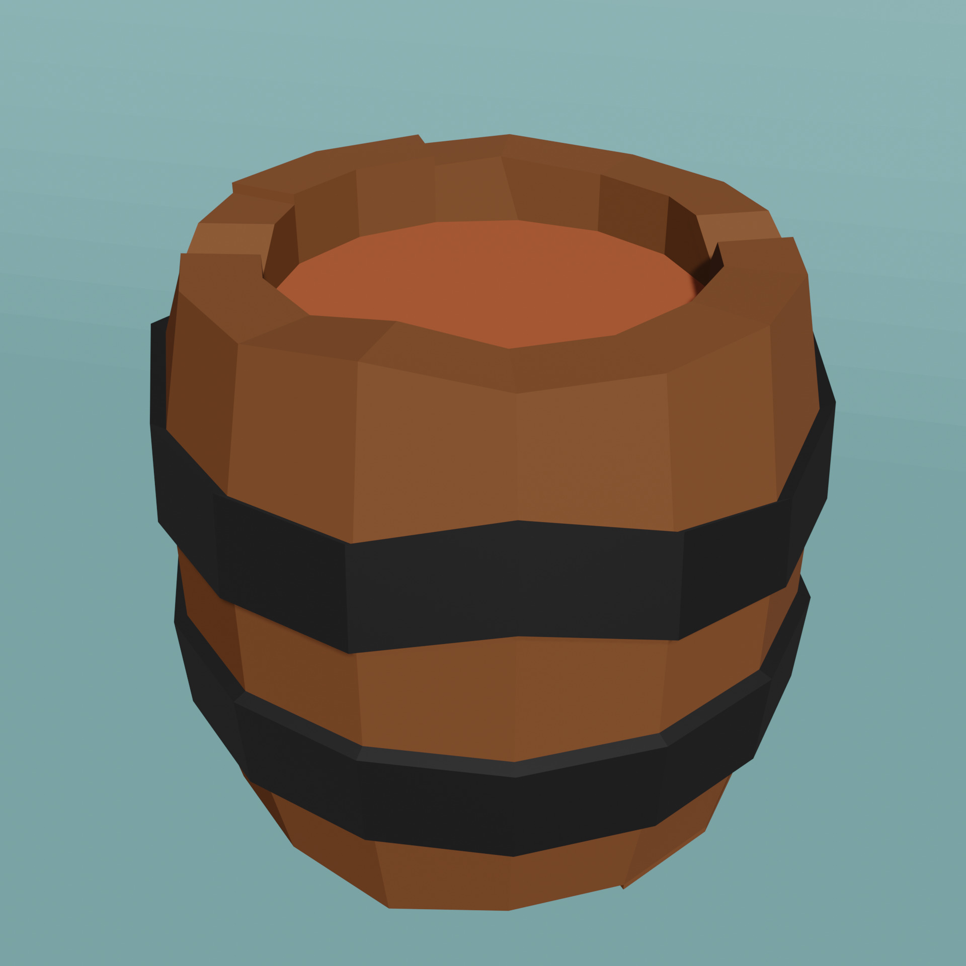 Low Poly Barrel 3D Model Low-poly 3D model_2